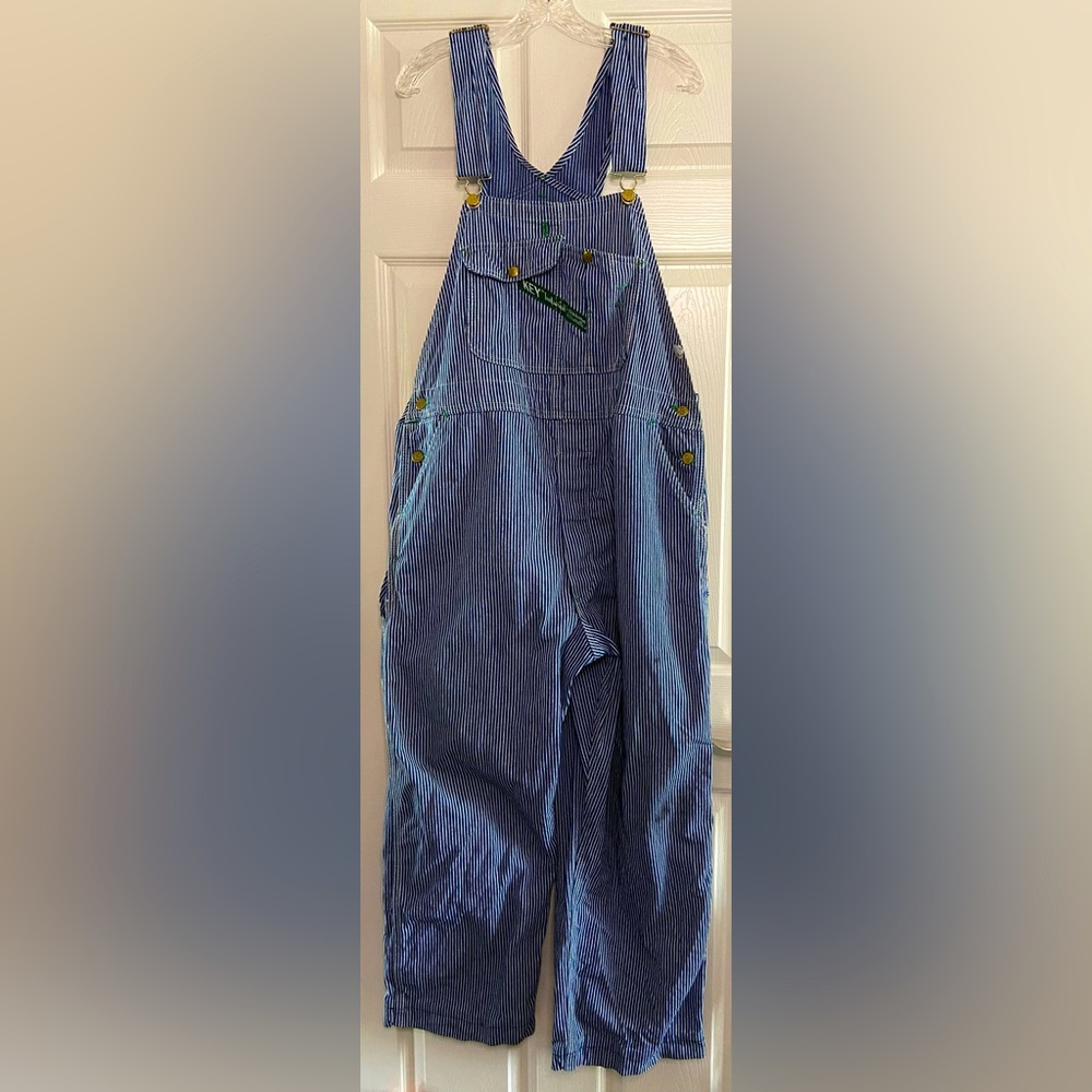 Men's Blue Striped Overalls